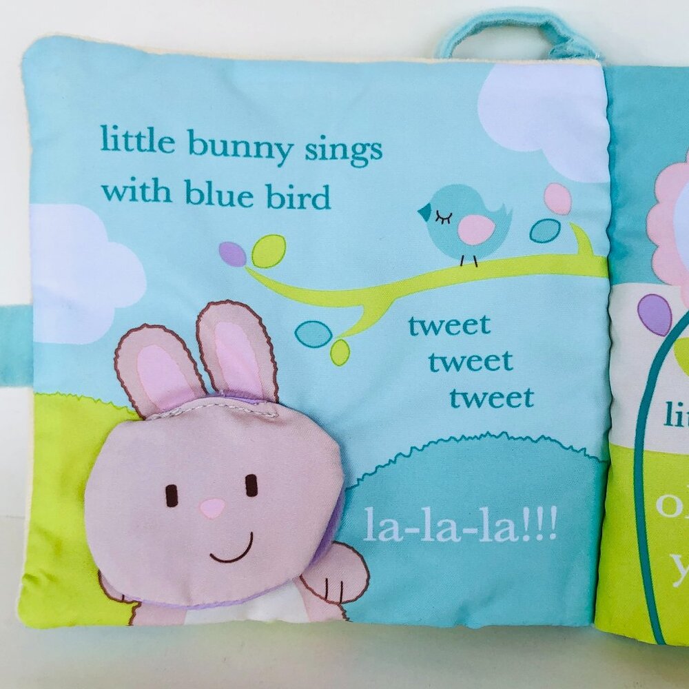 New w/ Tag-Douglas Baby Soft Plush Activity Book - Playtime With Little Bunny - Picture 13 of 15